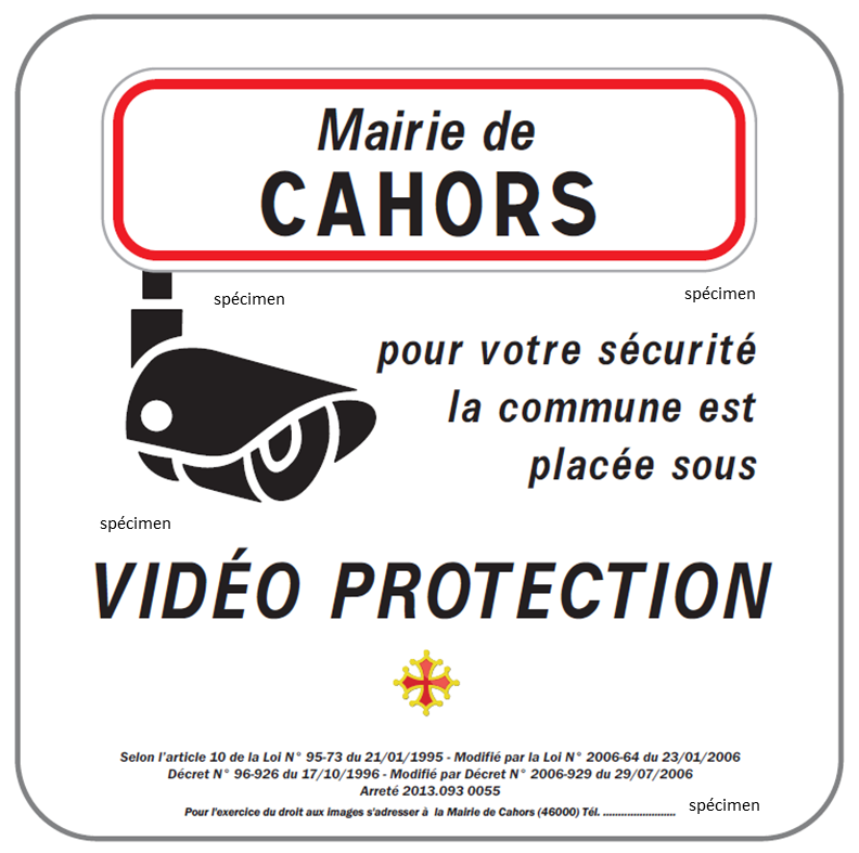 Panneau vidéo protection